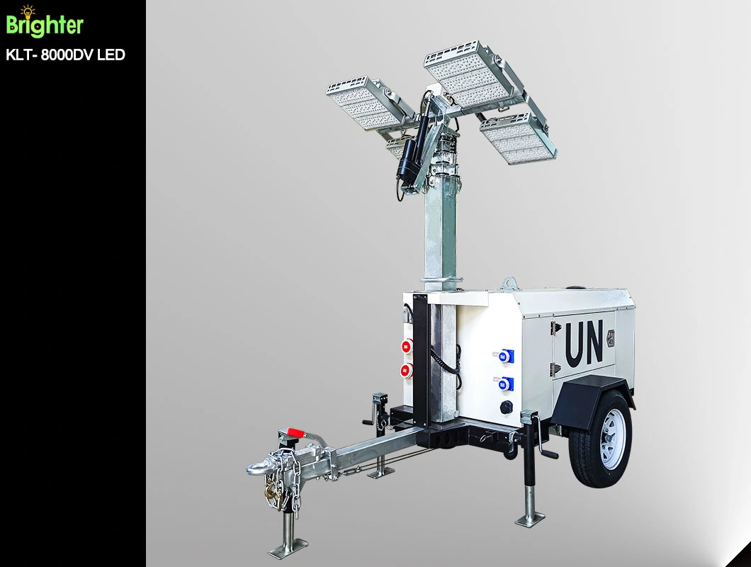 Emergency Night Work Mobile Lighting Tower with Diesel Power Klt-8000DV LED